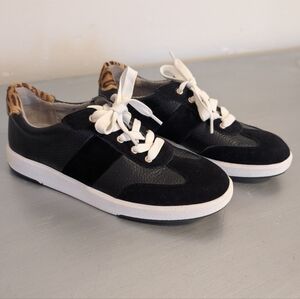 Naturalizer Evin Lace Up Sneaker Leather & Suede Upper Leopard  Print  Sz 6.5 M